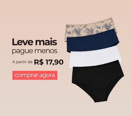 Kit de Calcinhas a partir de R$ 17,90