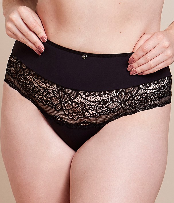 Calcinha Cintura Alta com Renda Bonjour FT331120 lingerie .br