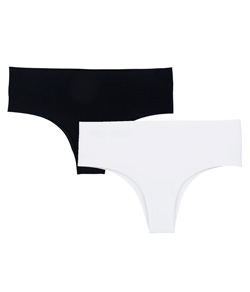 Kit 2 Calcinhas Altas Corte à Laser Bonjour (KT3387) Preto/Branco