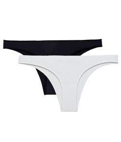 Kit 2 Calcinhas Básicas Bonjour (KT3484) Preto/Branco