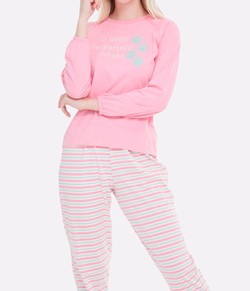 Pijama Feminino Longo Patinhas Bela Notte (10011036) Algodão