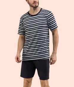 Pijama Masculino Curto Listrado Bela Notte (1001552) Algodão
