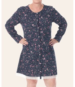 Camisola Aberta Floral Bela Notte (1201109) 100% Algodão