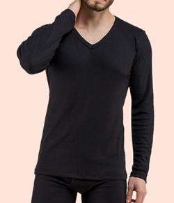 Camiseta Masculina Manga Longa Preto Bela Notte (201010) Ribana/Canelada