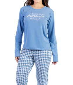 Pijama Feminino Longo Estampado Cia do Corpo (5084)