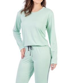 Pijama Feminino Longo Liso Cia do Corpo (5091) Viscolycra