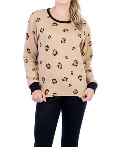 Pijama Feminino Longo Oncinha Cia do Corpo (5101)