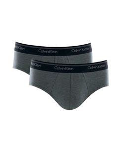 Kit 2 Cuecas Brief Cotton/Algodão Calvin Klein (C11.01) Cinza