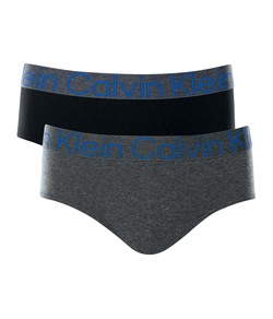 Kit 2 Cuecas Brief Cotton/Algodão Calvin Klein (C11.03) Preto/Grafite