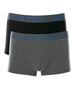Kit 2 Cuecas Low Rise Trunk Calvin Klein (C11.04) Cinza/Preto