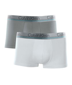 Kit 2 Cuecas Low Rise Trunk Calvin Klein (C11.11) Branca/Cinza