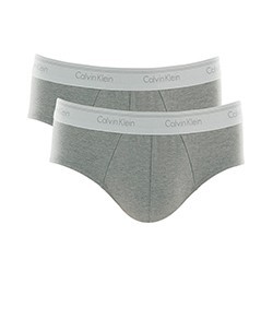 Kit 2 Cuecas Brief Cotton/Algodão Calvin Klein (C11.01) Cinza Mescla