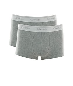 Kit 2 Cuecas Low Rise Trunk Calvin Klein (C11.02) Cinza Mescla