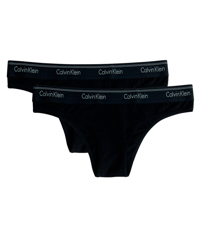 Kit 2 Tangas Calvin Klein (C41.01) Preto/Preto 