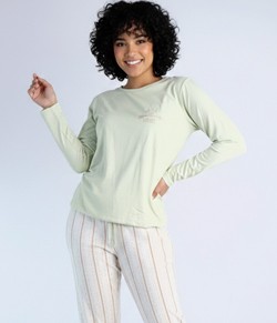 Pijama Feminino Longo Estampado Caminho dos Sonhos (1102) Viscose
