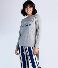 Pijama Feminino Longo Estrela Caminho dos Sonhos (1108) Viscose