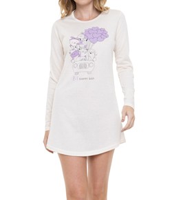 Camisola Curta Cat Ballons Doce Luar (5611) 100% Algodão