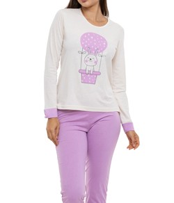 Pijama Feminino Longo Ballon Doce Luar (5612) 100% Algodão