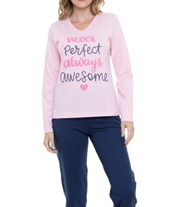 Pijama Feminino Longo Perfect Doce Luar (5614) 100% Algod�o