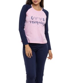 Pijama Feminino Longo Good Morning Doce Luar (5615) 100% Algod�o