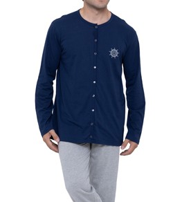 Pijama Masculino Longo Doce Luar (5631) Marinho