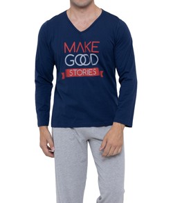 Pijama Masculino Longo Doce Luar (5632) Algod�o
