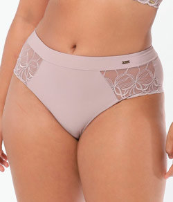 Calcinha Cavada com Tule Dilady (332222) Plus Size