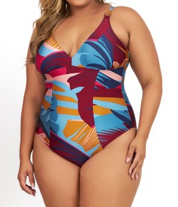 Maiô Folhagem Tropical Dilady Banho de Mar Acquatech (601547) Zero Barriga