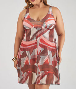 Maiô Saída de Praia Estampado Dilady Banho de Mar (621536) Plus Size