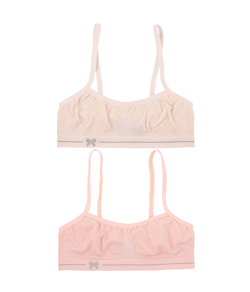 Kit Infantil 2 Tops Sem Costura DelRio (4004) P�ssego/Bege