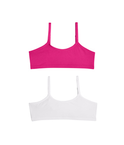 Kit 2 Top Infantil Cotton/Algodão DelRio (40309) Pink/Branco