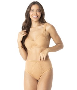 Conjunto Lingerie Sustentação com Renda DelRio Classic (40934/50934) Amêndoa