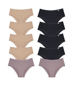 Kit 10 Calcinhas Cavada DelRio (502622) Cotton/Algod�o