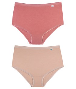 Kit 02 Calcinhas Clássicas Modal DelRio (503121) Rosa Chá/Mousse
