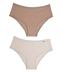 Kit 2 Calcinhas Altas DelRio (50368) Mousse/Nature