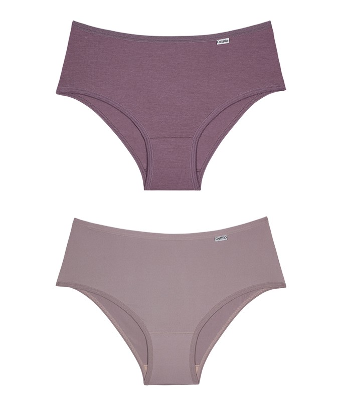 Kit 2 Calcinhas Altas DelRio (50368) New Nude/Quartzo