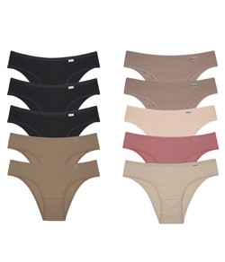 Kit 10 Calcinhas DelRio (512422) Cotton/Algod�o