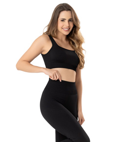 Conjunto Fitness Sem Costura DelRio (6003/6603) Preto