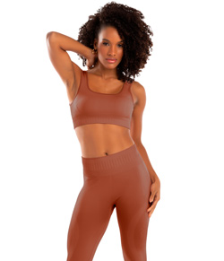 Conjunto Fitness Sem Costura DelRio (6003/6603) Marrom