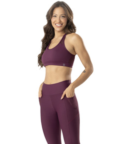 Conjunto Fitness Nadador com Tule DelRio (600422/660422) Beringela