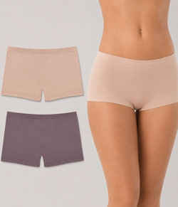 Kit 2 Calcinhas Boxer Sem Costura DelRio (8291) Mousse/New Nude