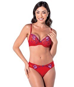 Conjunto Lingerie Bordado DeMillus Rouge (67791/51791)