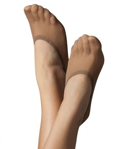 Kit 2 Pares de Meias Sapatilhas DeMillus Dantelle (209055) Bege