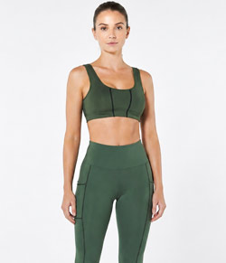 Conjunto Feminino Fitness DeMillus Pesponto (61253/253) Verde