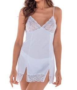 Camisola Curta com Renda DeMillus Gueixa (30297) Branco
