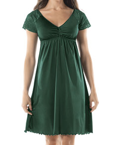Camisola Curta com Renda DeMillus Existence (30898) Verde Esmeralda