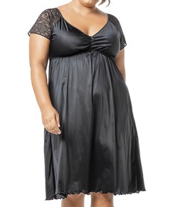 Camisola Curta com Renda DeMillus Existence (30898) Preto