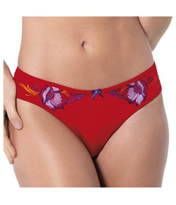 Calcinha Fio Dental Bordada DeMillus Rouge (51791)