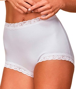 Calcinha Clássica Cotton/Algodão com Renda DeMillus Secret (57001)