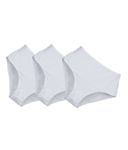 Kit 3 Calcinhas Clássicas DeMillus (57850/57851) Brancas